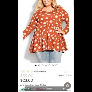 Brand new orange top